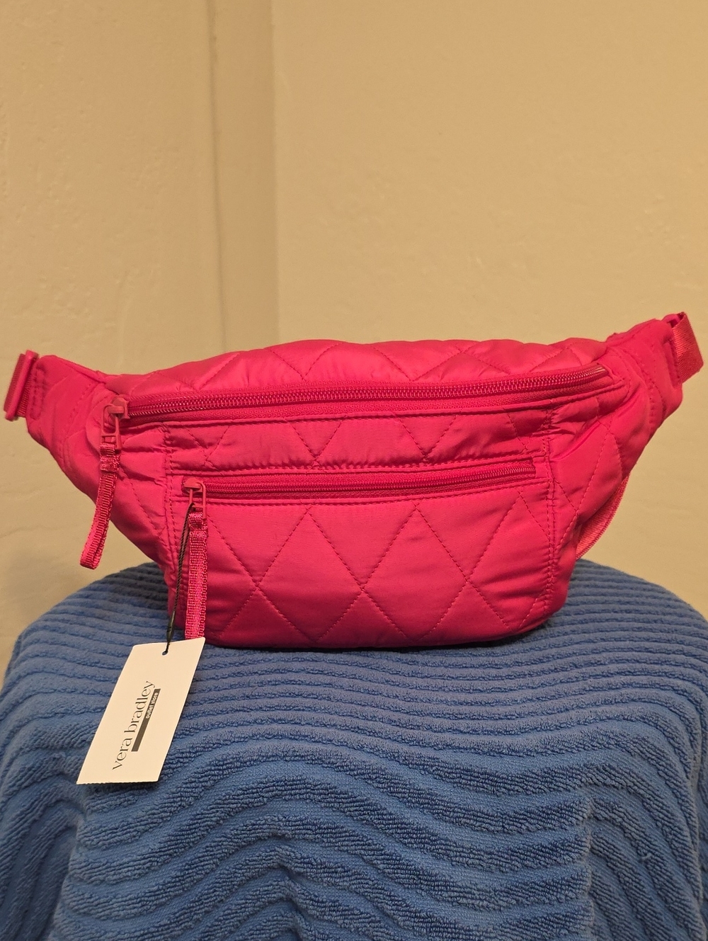 Vera Bradley Bright Pink Quilted Crossbody Waist Bag
